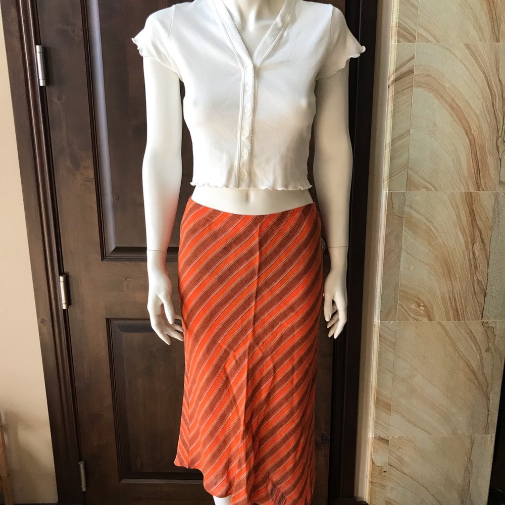 Missoni vintage linen horizontal asymmetric skirt